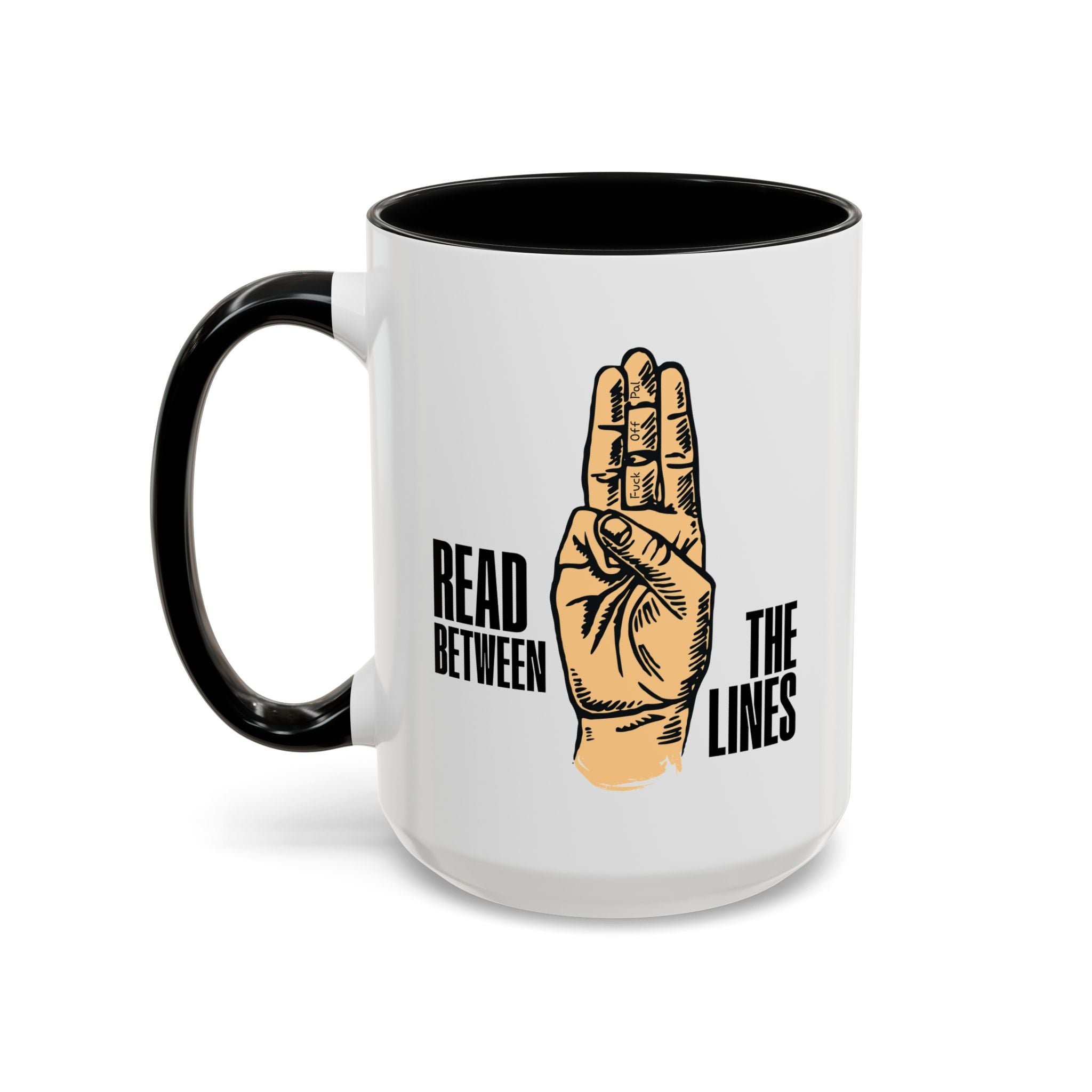"Read Between the Lines" Coffee Mug